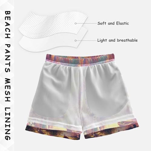 Lake Town Woman Boys Swim Trunks Quick Dry Toddler Swimsuit Boy Swimwear Board Shorts Bathing Suits 5T Multi4