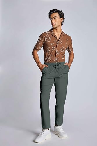 Image of FTX Men Solid Cotton Regular Fit Multicolor Track Pant