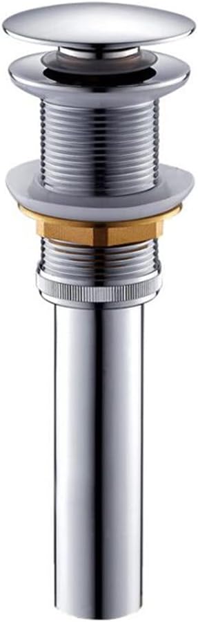 Bathroom Accessories Up Drain Chrome Basin Sink Waste Strainer with/Without Overflow