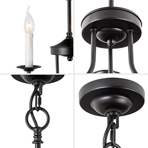 Psyverii INC20220004 3 Lights Farmhouse Candle Style Chandelier, Rustic Ceiling Pendant Light Fixture thumb #5