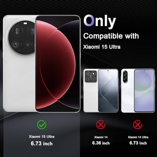 Image of Case for Xiaomi 15 Ultra 5G, Military Grade Drop Protection Phone Case, Yellowing Resistant, Anti-Scratch Hard PC Back, Shockproof Hard Ultra-Thin Protective Cover, Clear
