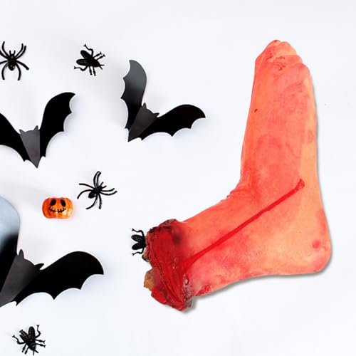 Cabilock 2 Szt. Realistyczne Rekwizyty Fałszywych Odciętych Stóp Halloween Symulowane Okropne Złamane Kończyny Do Dekoracji Imprez i Rekwizytów Straszenia