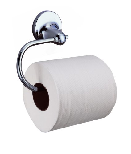 Sabichi Milano Toilet Roll Holder - Wall Mounted (Non Self Adhesive) - Chrome Toilet Roll Holder - Stainless Steel - W17cm x H11.5cm