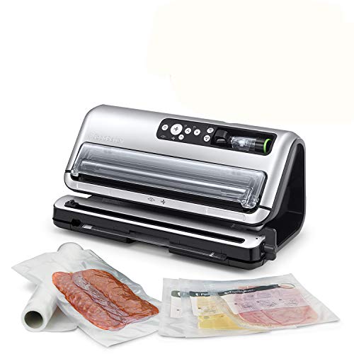 FoodSaver Food Vacuum Sealer Machine, Fully Automated with Roll Storage & Bag Cutter, Includes Assorted Vacuum Bags, FFS006