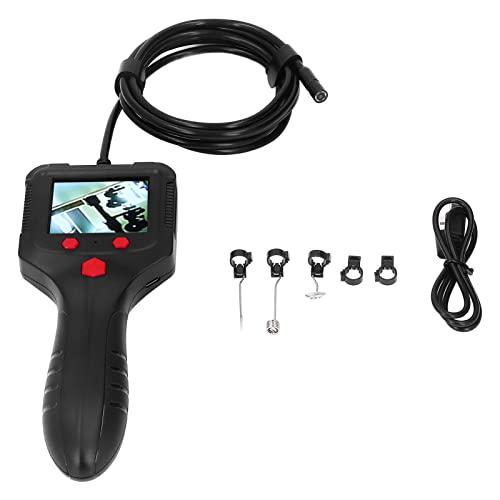 Respicefinem Handheld Pipe 25×13×7 Handheld Endoscope 2.4In IPS LCD Screen Lens Flexible Cable Portable Pipe Inspection Camera with Light 5V
