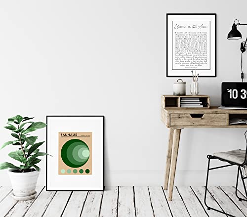Mid Century Modern Wall Decor - 11X14" Unframed Print - Circular, Abstract, Minimal Wall Art - Bauhaus Exhibition Poster (Green) #TOP2