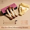 BS-MALL Set de Viaje de 6 Piezas de Brochas de Maquillaje de Doble Extremo con Bolsa | Set de Viaje con Bolsa 4