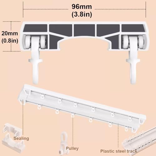 Rail de rideau de plafond en aluminium pour rideaux coulissants