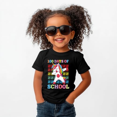 100 Days of School Shirt Girls Boys Toddler,4-7T Kids 100th Day of School Shirt,Dinosaur,Pencil,Unicorn4