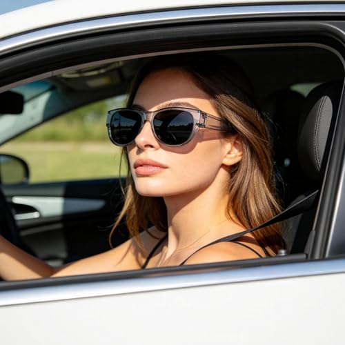 Image of HAOLOTA Sunglasses that Fit-Over Glasses Women Polarized, Trendy Cat Eye Sunglasses Wear Over Glasses, UV Protection