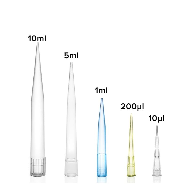 Laboratory Pipette Tips 10ul 200ul 1ml 5ml 10ml Micropipette Disposable Plastic Pipette Tip Chemistry Lab Supplies(1000pcs 200ul Tips)