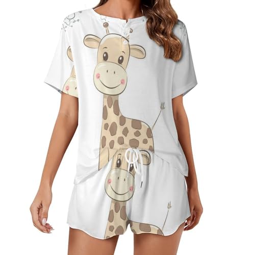 Pyjama femme été ensemble de nuit manches courtes idéal pour vos week-ends cocooning
