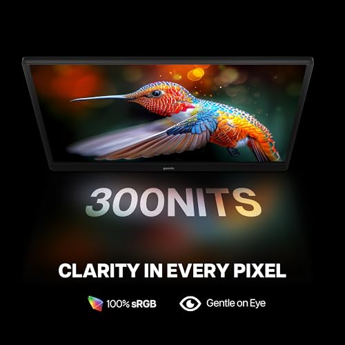 Image of GEONIX 15.6 Inch Full HD 1080p, True IPS, Ultra Slim, 16:9 Aspect Ratio, 16.7M Colors, 72% sRGB, 2 Inbuilt Speakers with Foldable Kickstand Portable Monitor, Black (1 Year Warranty)