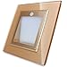 Produktbild LUXUS-TIME Glas Touch Lichtschalter Funkschalter Steckdosen Wechselschalter uvm in gold (Treppenbeleuchtung VL-W291JD-13 Gold)