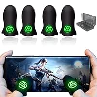 COYUN 2 Paar Gaming Finger Sleeve und 1 Schachtel, Mobile Game Finger Sleeve, Finger Sleeve Gaming, Thumb Touchscreen Fingerhülse, Finger Handschuhe, Atmungsaktiv Anti-Schweiß Gaming Finger Sleeves