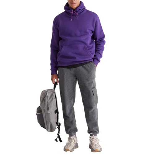 Mlgaril MLGARIL_SWEATSHIRT Men'S Purple Hoodies Pullover Hooded Sweatshirt Midweight Athletic Hoodie For Men Long Sleeve Fleece Sweat Shirt With Pocket,L thumb #1