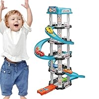 Parking Garage Toy, Car Garage Tower, Racing Car Ramp Toy Interactive Traffic Vehicle Track, 25x45cm, Educational Toys For Children, Role Play Race Track For Boys, Girls