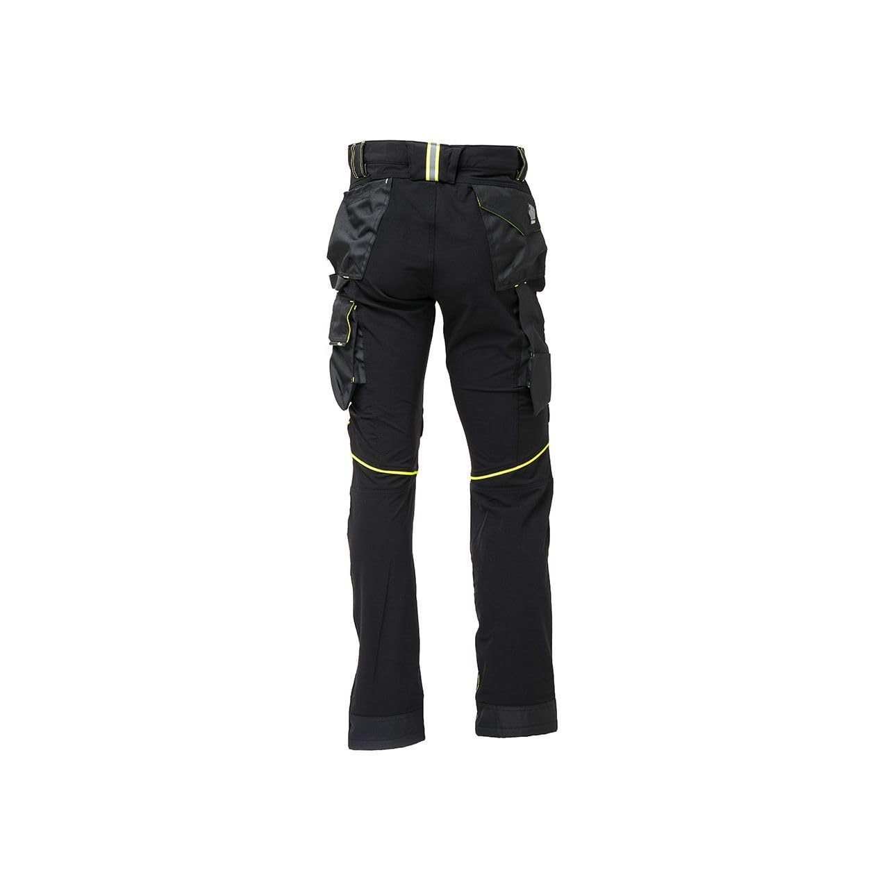 Pantalone U-Power Performance, Modello Atom, Slim Fit Elasticizzato, con Multi_tasche Frontali e Laterali, Tessuto Traspirante, Elastico in Vita, Cerniera di Chiusura (BLACK CARBON_S)