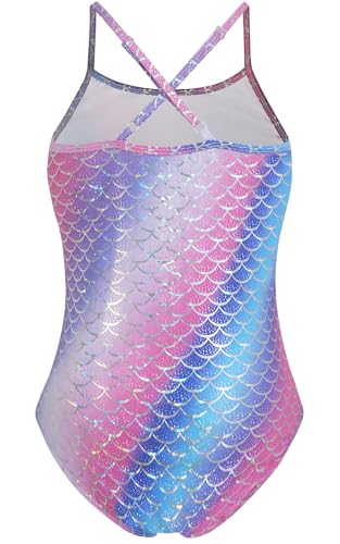 Image of Girls Swimsuit One Piece Bathing Suit with Adjustable Straps Quick Dry Beach Swimming Suits Swimwear 4-10 Years