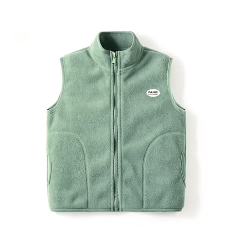 Valcatch Kleinkind Kinder Gilet Polar Fleece Weste, Jungen Mädchen Full Zip ärmellose warme Jacke mit Tasche, Winter Lightweight Solid Farbe Collared Outwear Weste für 2 3 4 5 6 7 8 9 10 11 Jahre