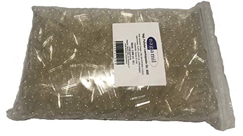 nagamil vegetarische Leerkapseln aus Pullulan Gr. 000, transparent, ab 1.000 Stück (1000)