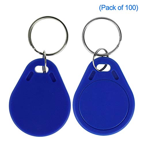 Miniatura 2 de Libo Rfid Llaveros Tarjeta Llave Inteligente Nfc Rfid Control De Acceso Keyfobs Proximidad 13.56 Mhz Mf Classic 1k Ic S50 Token Solo Lectura 100, Azul