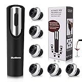 Buttwo Electric Wine Saver Vacuum Pump with 6 Wine Bottle Stoppers, Wine Preserver Pump, Reusable Corks to Keep Wine Fresh, for Kitchen, Party, Bar and Gift