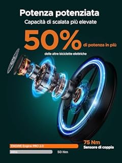 ENGWE Bicicletta Elettrica Pieghevole| 768Wh 16AH Durata 110KM| 20"×4.0" Fat Tire|Sensore di Coppia| Sospensione Completa| 8 Velocità| ENGINE Pro 2.0 (Blu Notte)