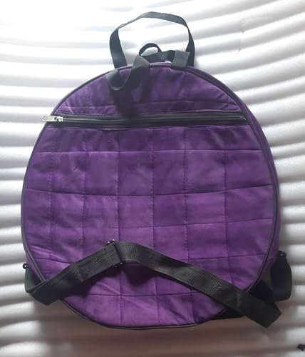 12インチ(直径31cm)(深さ9cm)シャーマンシャーマニック、手作り、クッション付きドラムバッグ、ベルベット生地、大きなフロントポケット1つ、4種類のベルトが含まれます(説明を読む)