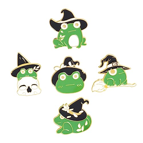 COHEALI 5st Frosch Brosche Halloween-emaille-stifte Feminist Pin Lustige Revers Pins Lustige Emaille Pins Pin Abzeichen Vintage Revers Pins Legierung Student Die Karikatur