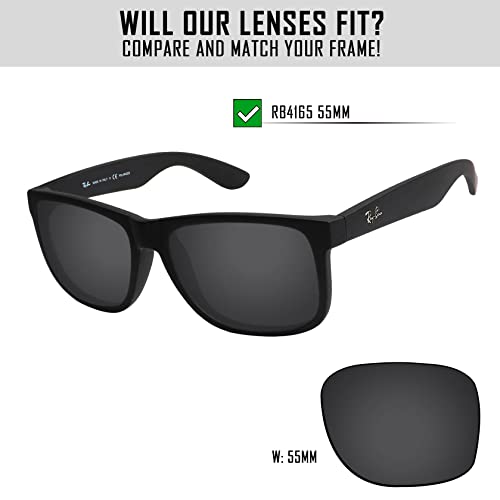 Image of Polarized Replacement Lenses for Ray-Ban Justin RB4165 Sunglass