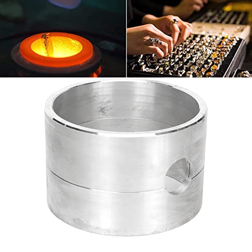 Cryfokt Sand Casting Sandbox, Aluminum Alloy Casting Sandbox Melting Pot Cylindrical Jewelry Casting Container Jewelry Melting Casting Tool for Metal Jewelry Ring
