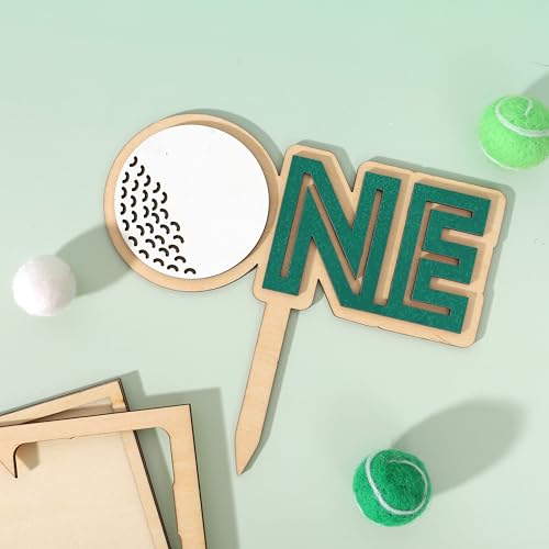 Image of Golf 1st Birthday Tassel Banner - Golf Boy 1st Birthday High Chair Banner,Hole in One Highchair Decoration, First Year Sports Smash Cake Wall Banner,Cake Smash Backdrop Banner, First Birthday (Cake Topper)