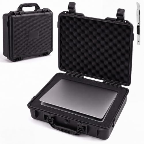 Image of Relaxweex Waterproof Hard Case with Custom Foam, 16.54 x 14.17 x 6.06 Inch | Large Hard Case with DIY Foam Insert and Cutter for Cameras, Drones, Lenses, Tools and Test Instruments, Portable