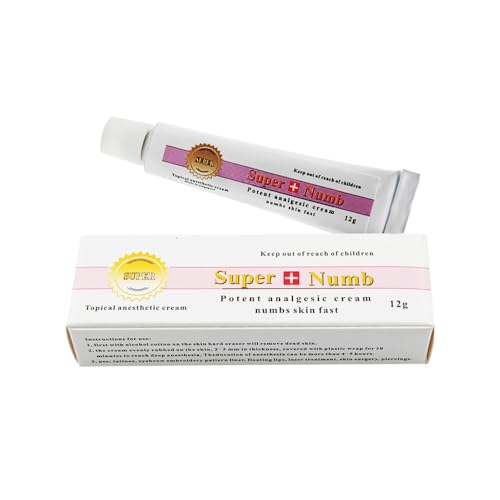 Numbing Cream - 50% More Strength - Effect Starts in 5 minutes - Deep and Fast Action - Painless Procedure - (1 Pack X 12g Tube).