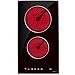NOXTON Placa Vitrocerámica 2 Fuegos, Placas Eléctrica de 30 cm, Vitroceramica Empotrable Con Seguro para Niños, Función de Temporizador, Control Tactil, sin Enchufe, 3000W, Negro