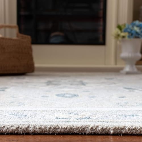 Image of 9x12 Ft Woolen Floor Rug - Oversized Hand-Tufted Wool Carpet for Elegant Home Interiors