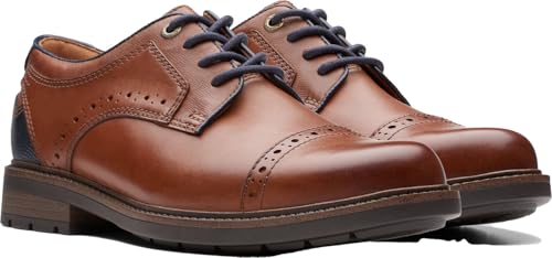 Image of Clarks - Mens Un Shire Vibe Shoes, Color Tan Combi, Size: 9.5 W US