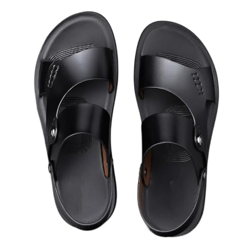 Men Sandals Men Slide Slippers Outdoor Non-Slip Shoes Beach Slip-On Sandals(D,42 Code)