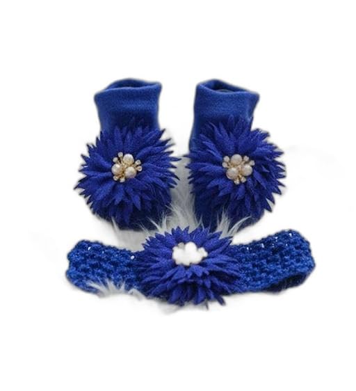 Soft Cotton Booties & Matching Hairband Set for Baby Girls (0?12 Months)|PRA-P1355-6-9 Months-image-46