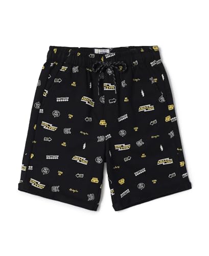 Image of Jockey CB03 Boys Super Combed Cotton French Terry Printed Shorts with Turn Up Hem Styling (Colors & Prints May Vary)