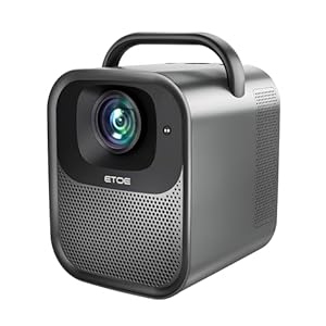 ETOE Seal Pro Beamer, 1080P Full HD Tragbarer Projektor mit Autofokus und Trapezkorrektur, Unterstützt 4K, 1000 ANSI Lumen, Heimkino mit Android TV 11.0, Netflix-Zertifiziert, 2x10W Lautsprecher