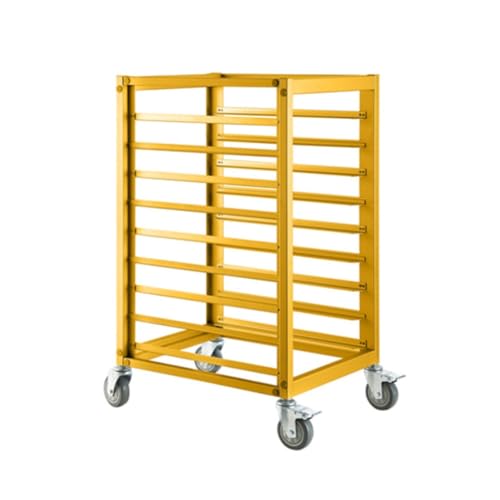 Carrito de acero inoxidable con ruedas – Carrito de bandeja móvil para restaurantes y hoteles – Heavy Du Kitchen Equint para un fácil transporte y Sto