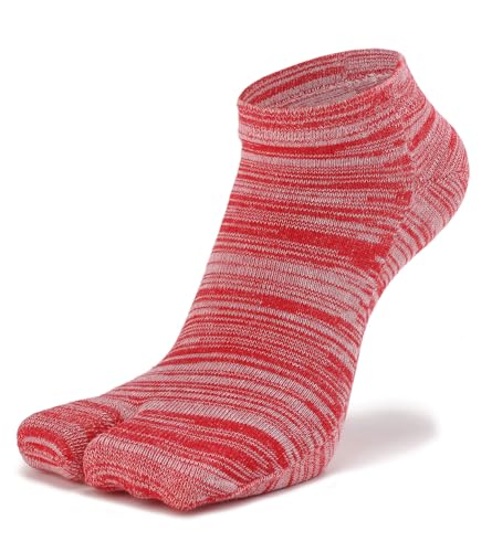 Image of Women's Solid 2 Toe Flip Flop Tabi Socks Geta Ankle Cotton 5 /6 Pairs