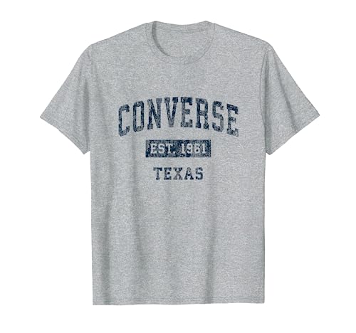 Converse Texas TX Vintage Sport Design Bleu marine T-Shirt