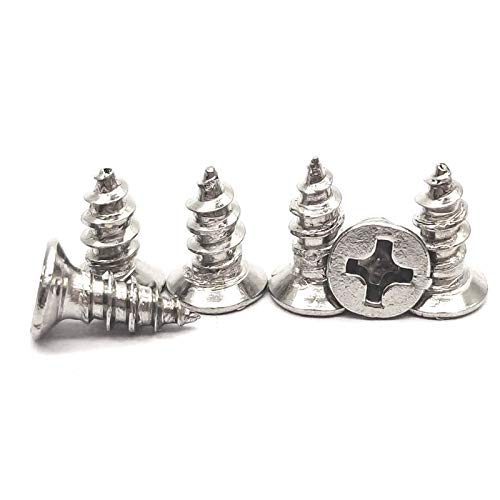 Tornillos autorroscantes M3x10mm cabeza plana acero inoxidable 304 miniatura 1