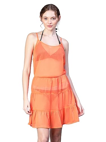 Image of oxolloxo Women Printed Flared Beachwear Dress