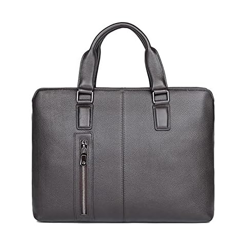 KKYUNDING Genuine Leather Men's Handbag 14 Inch ,Leather Business Briefcase,Laptop Messenger Bag Office Handbag for Men Women (Color : A) Cover