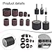 37Pcs Sanding Drum Set for Rotary Tools, Multi Size Sanding Kit with 80 & 120 Grit Aluminum Oxide Sleeves, Rubber Drums for Wood, Metal, Plastic, Glass, Drill