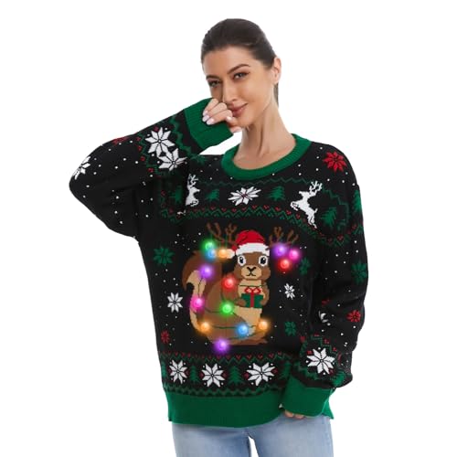 Light-Up Squirrel Black Nordic Knit, alternative view 1